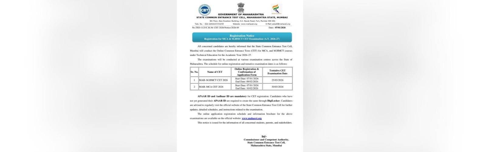 Registration Notice